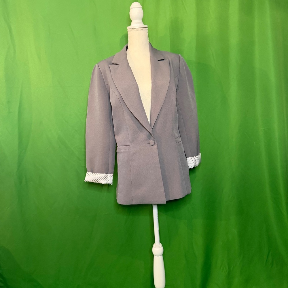 Luvamia Women's Casual Long Sleeve Lapel Button Slim Work Office Blazer Jacket
